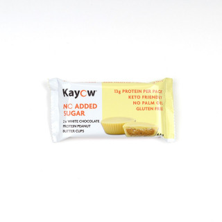 White Chocolate Protein Bar on white background