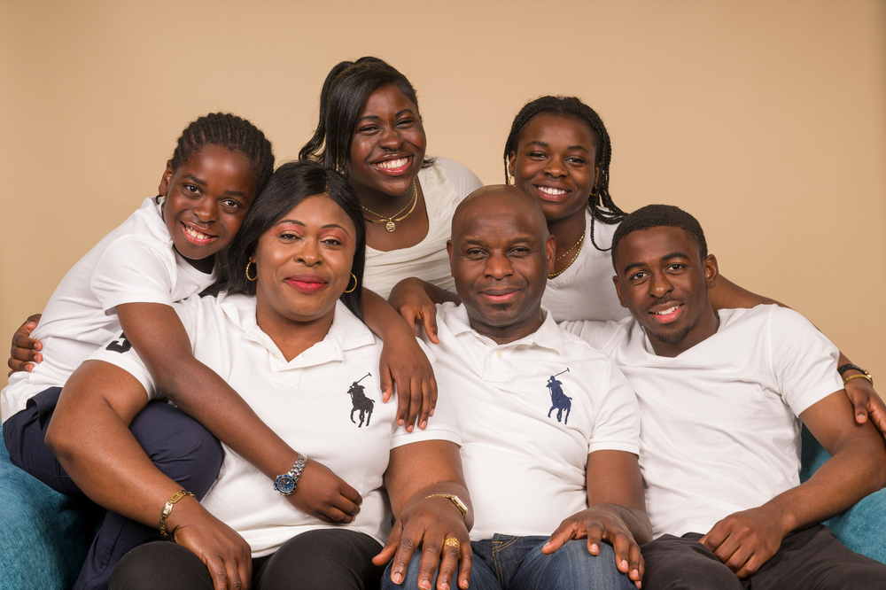 Family group image taken at the studios of image and events photography in Peterborough, Cambridgeshire